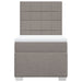 Pat box spring cu saltea, gri taupe, 100x200 cm, textil - WALTI WALTI