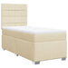 Pat box spring cu saltea, crem, 100x200 cm, textil - WALTI WALTI