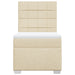 Pat box spring cu saltea, crem, 100x200 cm, textil - WALTI WALTI