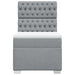 Pat box spring cu saltea, gri deschis, 100x200 cm, textil - WALTI WALTI