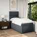 Pat box spring cu saltea, gri închis, 100x200 cm, textil - WALTI WALTI