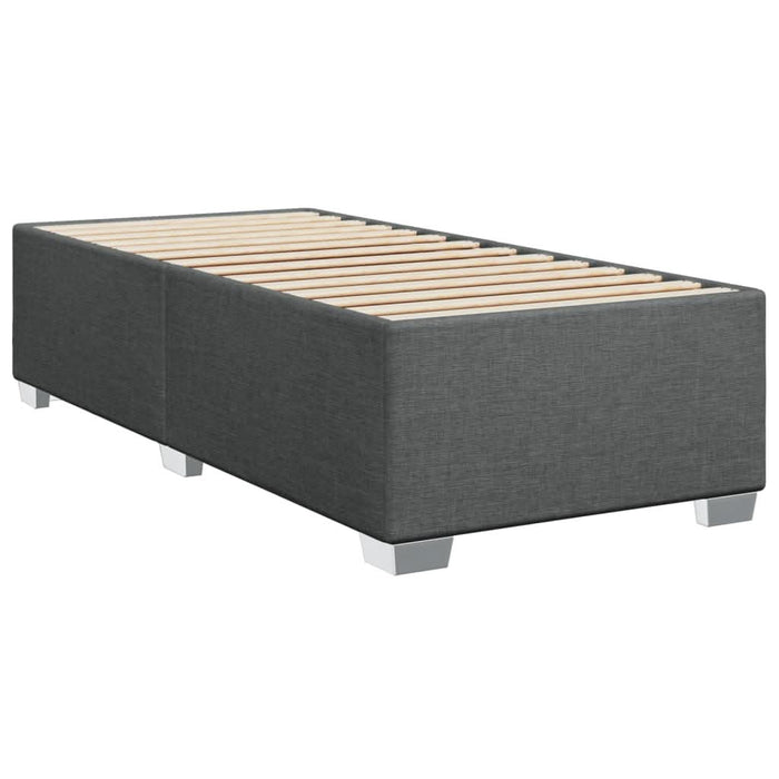 Pat box spring cu saltea, gri închis, 100x200 cm, textil - WALTI WALTI