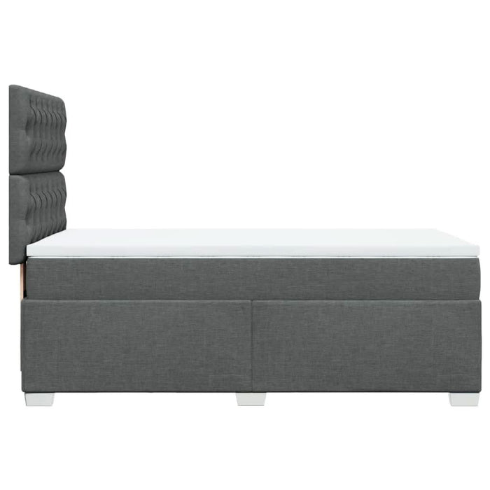 Pat box spring cu saltea, gri închis, 100x200 cm, textil - WALTI WALTI