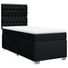 Pat box spring cu saltea, negru, 100x200 cm, textil - WALTI WALTI