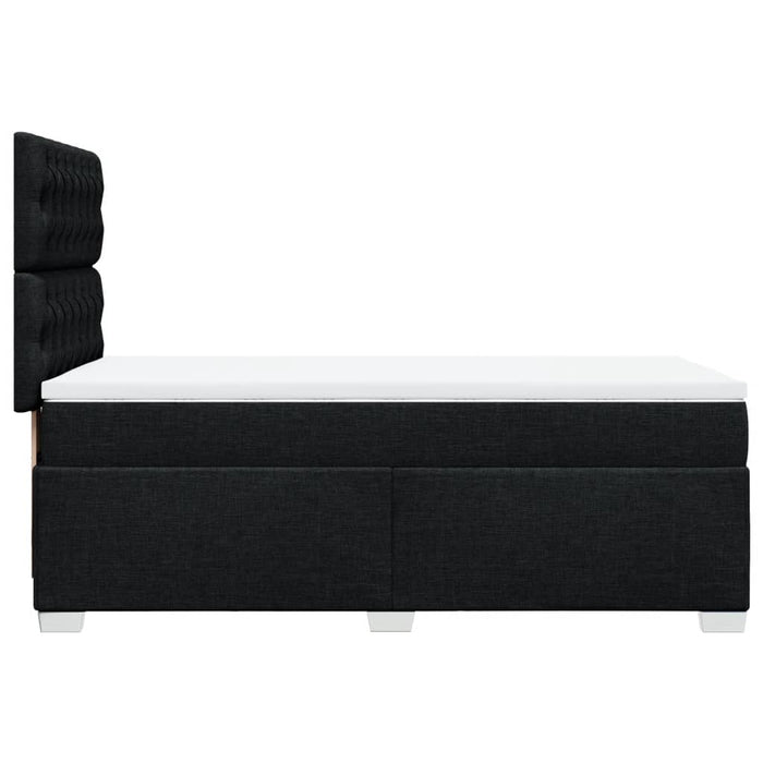 Pat box spring cu saltea, negru, 100x200 cm, textil - WALTI WALTI