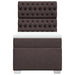 Pat box spring cu saltea, maro închis, 100x200 cm, textil - WALTI WALTI
