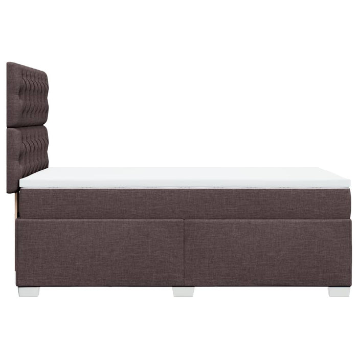 Pat box spring cu saltea, maro închis, 100x200 cm, textil - WALTI WALTI