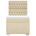 Pat box spring cu saltea, crem, 100x200 cm, textil - WALTI WALTI