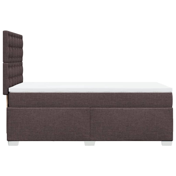 Pat box spring cu saltea, maro închis, 100x200 cm, textil - WALTI WALTI