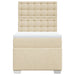 Pat box spring cu saltea, crem, 100x200 cm, textil - WALTI WALTI