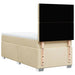 Pat box spring cu saltea, crem, 100x200 cm, textil - WALTI WALTI