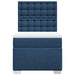 Pat box spring cu saltea, albastru, 100x200 cm, textil - WALTI WALTI