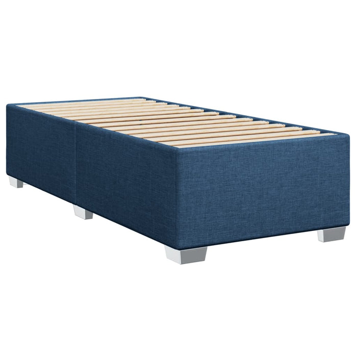 Pat box spring cu saltea, albastru, 100x200 cm, textil - WALTI WALTI