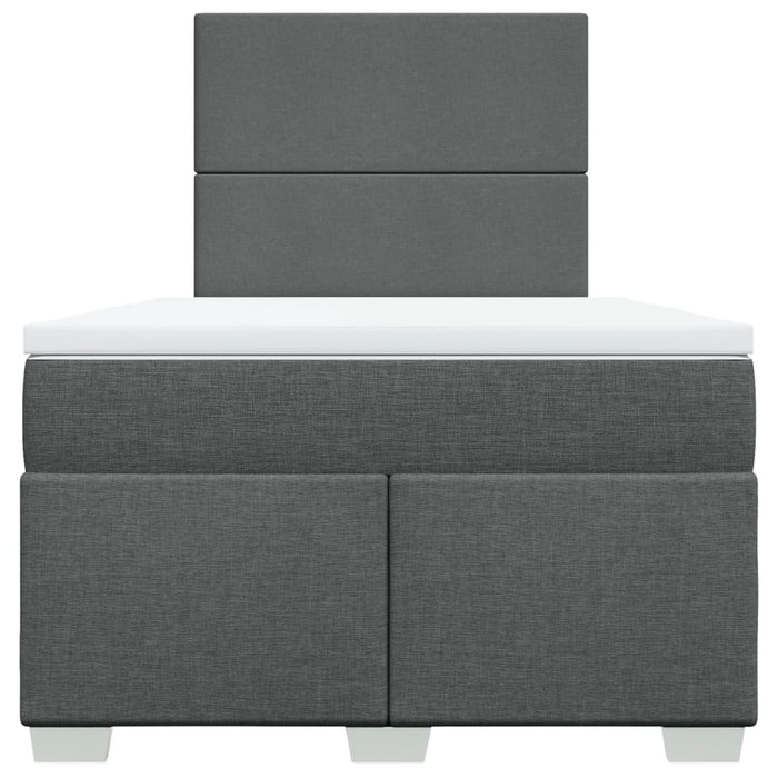 Pat box spring cu saltea, gri închis, 120x190 cm, textil - WALTI WALTI