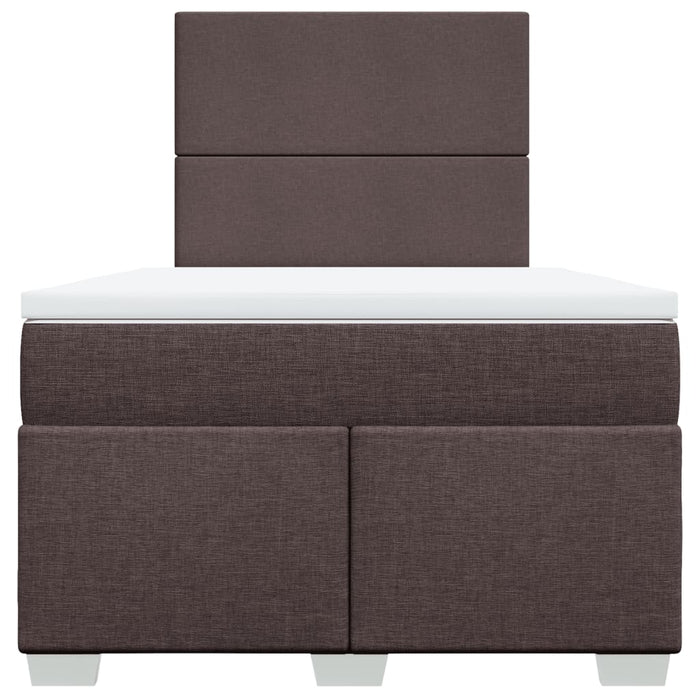 Pat box spring cu saltea, maro închis, 120x190 cm, textil - WALTI WALTI