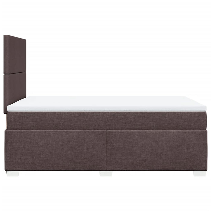 Pat box spring cu saltea, maro închis, 120x190 cm, textil - WALTI WALTI