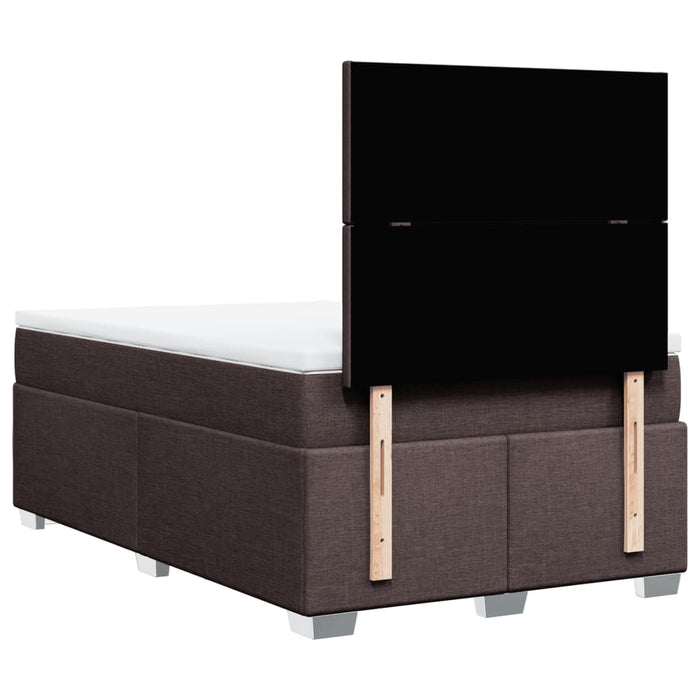 Pat box spring cu saltea, maro închis, 120x190 cm, textil - WALTI WALTI