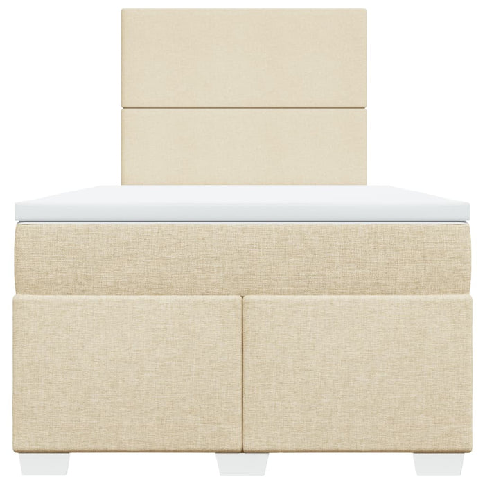 Pat continental cu saltea, crem, 120x190 cm, textil - WALTI WALTI