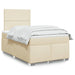Pat continental cu saltea, crem, 120x190 cm, textil - WALTI WALTI