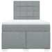 Pat box spring cu saltea, gri deschis, 120x190 cm, textil - WALTI WALTI
