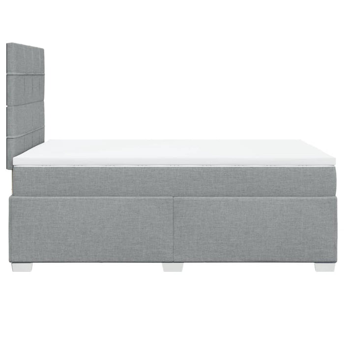 Pat box spring cu saltea, gri deschis, 120x190 cm, textil - WALTI WALTI