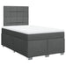 Pat box spring cu saltea, gri închis, 120x190 cm, textil - WALTI WALTI
