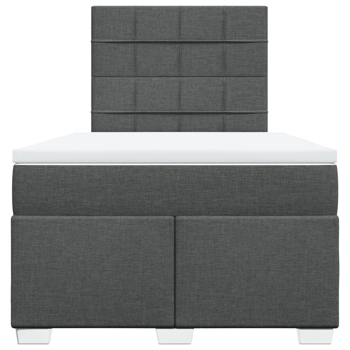 Pat box spring cu saltea, gri închis, 120x190 cm, textil - WALTI WALTI