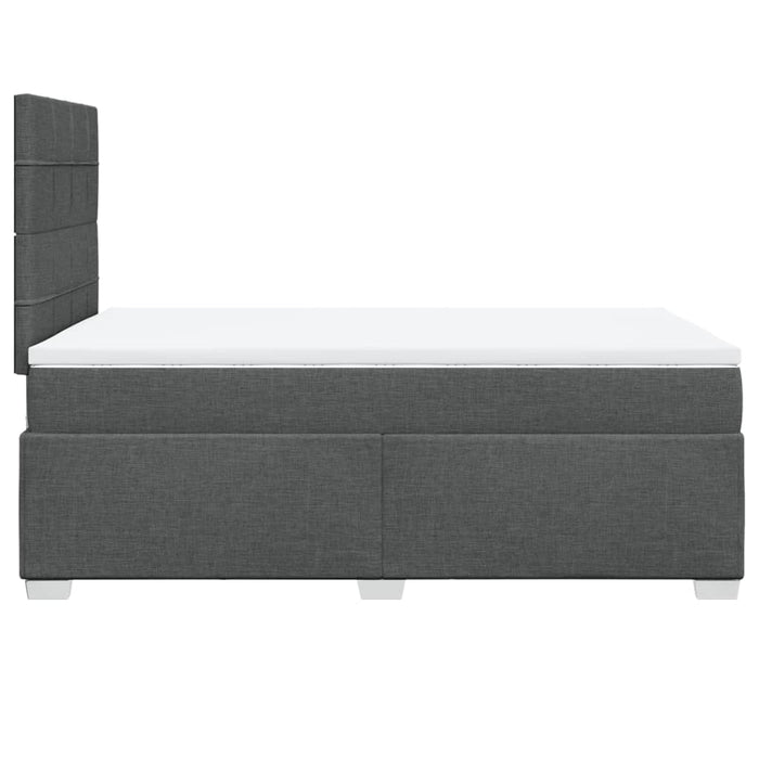 Pat box spring cu saltea, gri închis, 120x190 cm, textil - WALTI WALTI