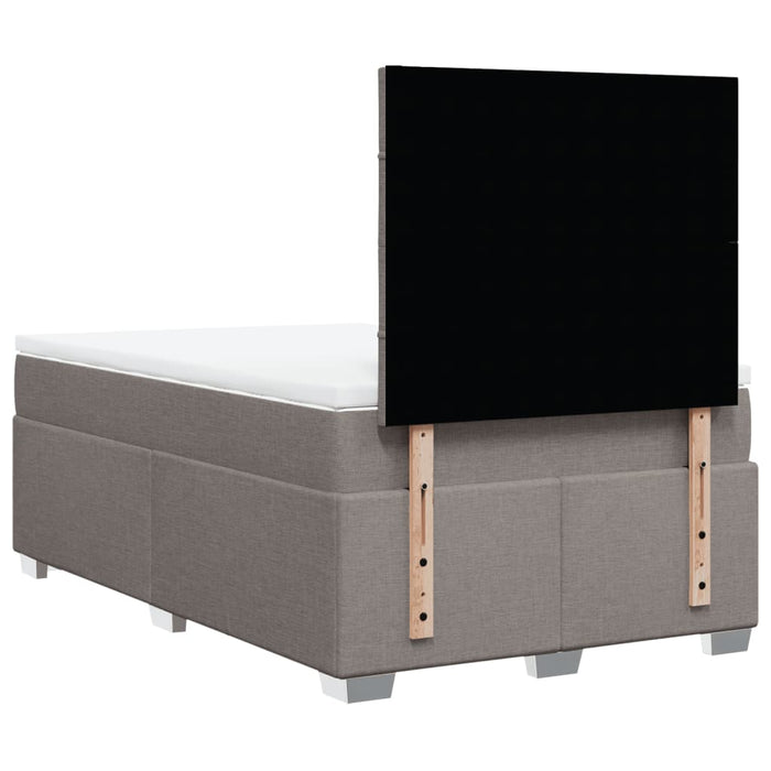 Pat box spring cu saltea, taupe, 120x190 cm material textil - WALTI WALTI