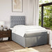 Pat box spring cu saltea, gri deschis, 120x190 cm, textil - WALTI WALTI