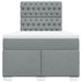 Pat box spring cu saltea, gri deschis, 120x190 cm, textil - WALTI WALTI