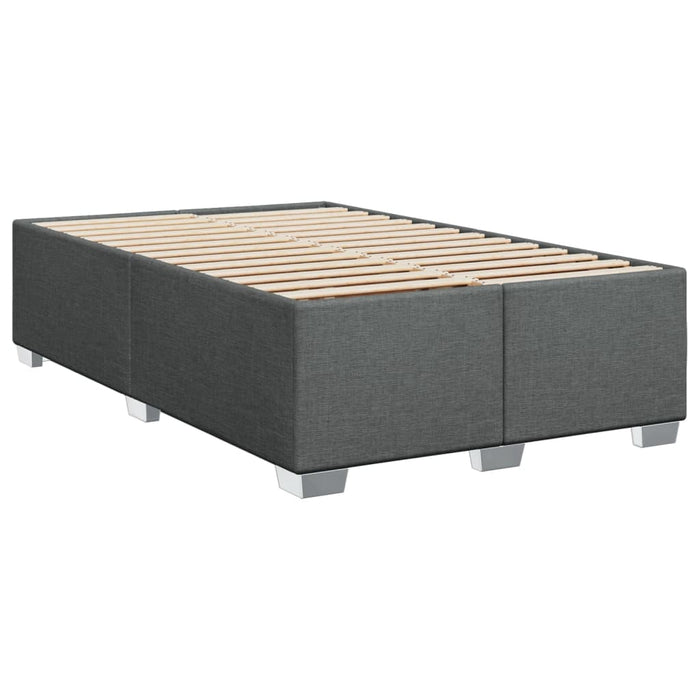 Pat box spring cu saltea, gri închis, 120x190 cm, textil - WALTI WALTI