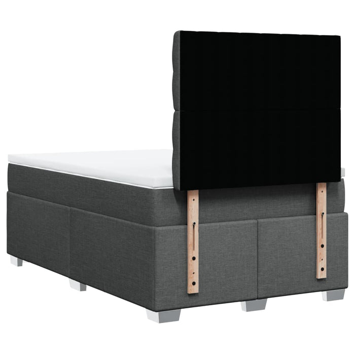 Pat box spring cu saltea, gri închis, 120x190 cm, textil - WALTI WALTI