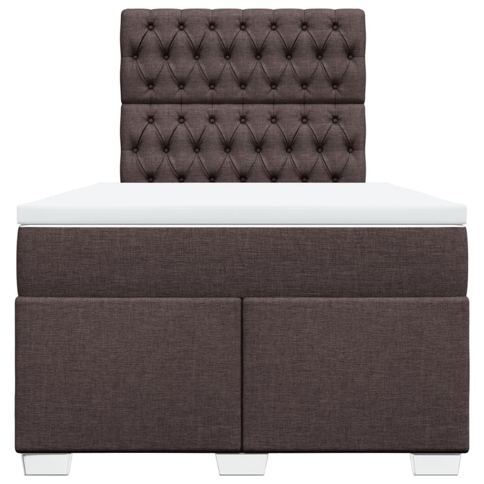 Pat box spring cu saltea, maro închis, 120x190 cm, textil - WALTI WALTI