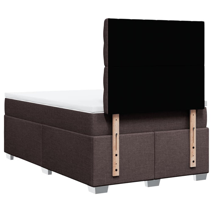 Pat box spring cu saltea, maro închis, 120x190 cm, textil - WALTI WALTI