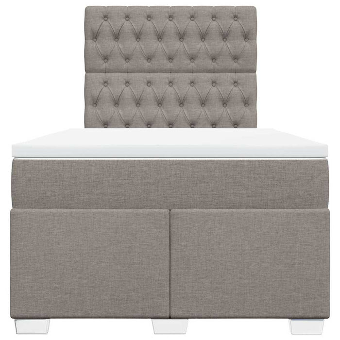 Pat box spring cu saltea, taupe, 120x190 cm material textil - WALTI WALTI