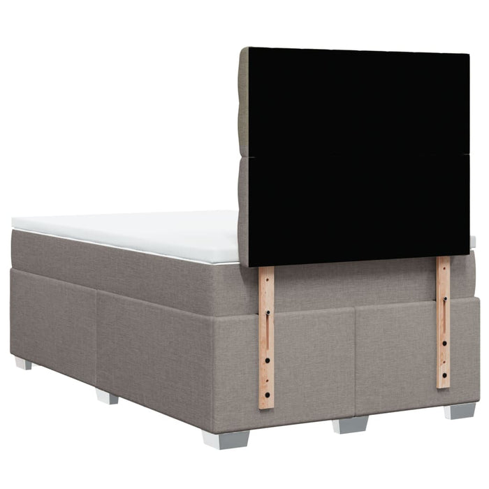 Pat box spring cu saltea, taupe, 120x190 cm material textil - WALTI WALTI