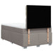 Pat box spring cu saltea, taupe, 120x190 cm material textil - WALTI WALTI
