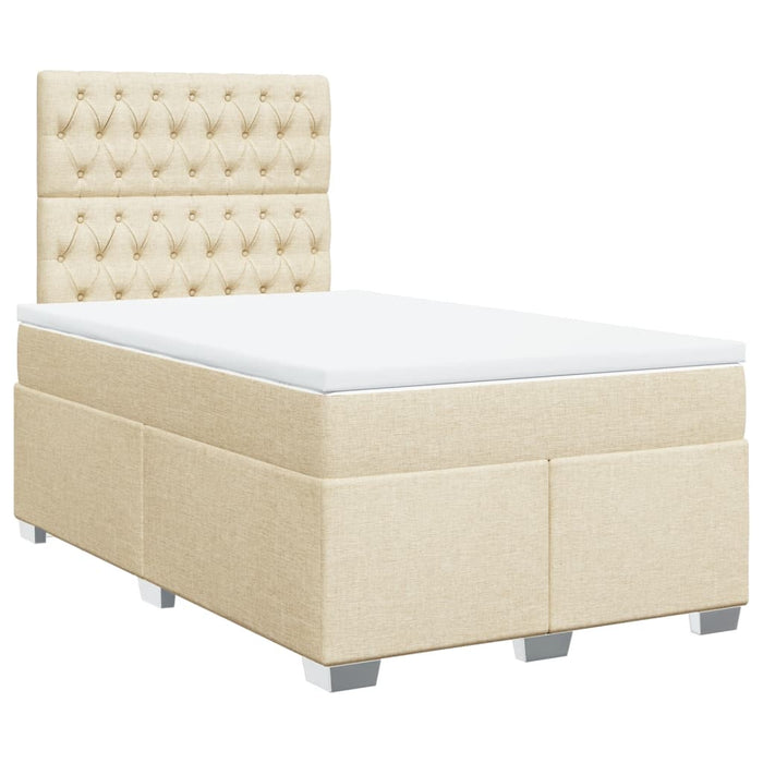 Pat continental cu saltea, crem, 120x190 cm, textil - WALTI WALTI