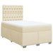 Pat continental cu saltea, crem, 120x190 cm, textil - WALTI WALTI