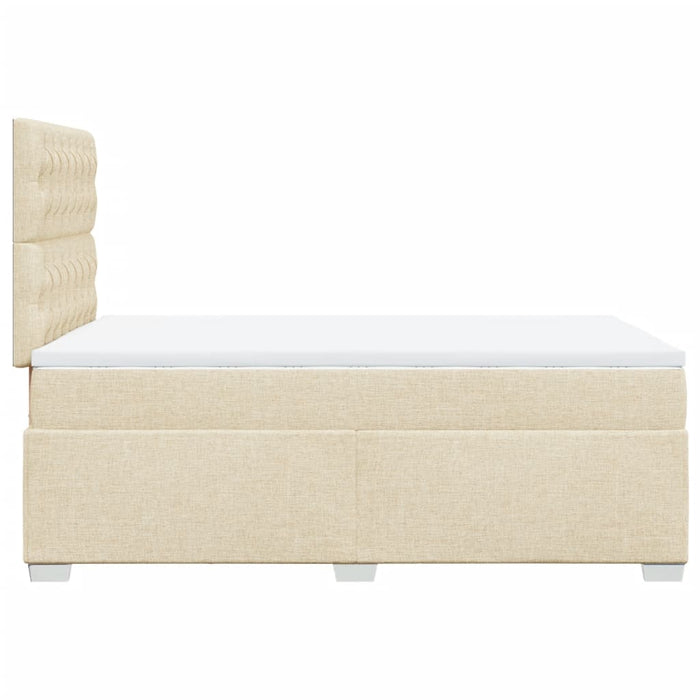 Pat continental cu saltea, crem, 120x190 cm, textil - WALTI WALTI