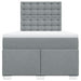 Pat box spring cu saltea, gri deschis, 120x190 cm, textil - WALTI WALTI