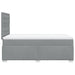 Pat box spring cu saltea, gri deschis, 120x190 cm, textil - WALTI WALTI