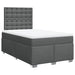 Pat box spring cu saltea, gri închis, 120x190 cm, textil - WALTI WALTI
