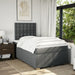 Pat box spring cu saltea, gri închis, 120x190 cm, textil - WALTI WALTI