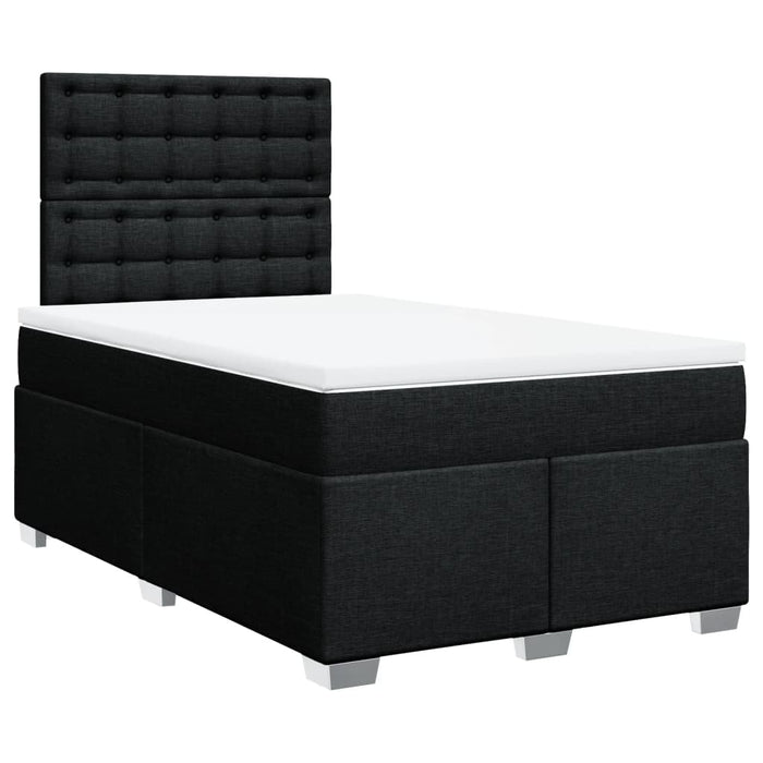 Pat box spring cu saltea, negru, 120x190 cm, catifea - WALTI WALTI