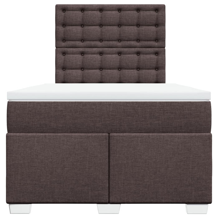 Pat box spring cu saltea, maro închis, 120x190 cm, textil - WALTI WALTI