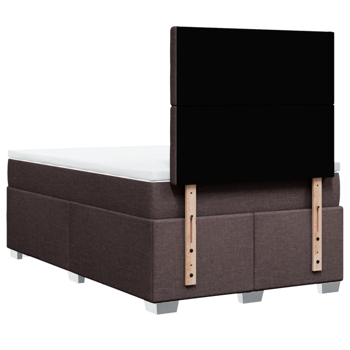 Pat box spring cu saltea, maro închis, 120x190 cm, textil - WALTI WALTI