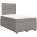 Pat box spring cu saltea, taupe, 120x190 cm material textil - WALTI WALTI
