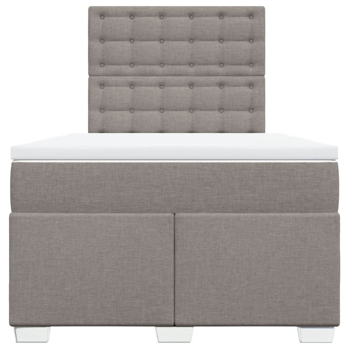 Pat box spring cu saltea, taupe, 120x190 cm material textil - WALTI WALTI